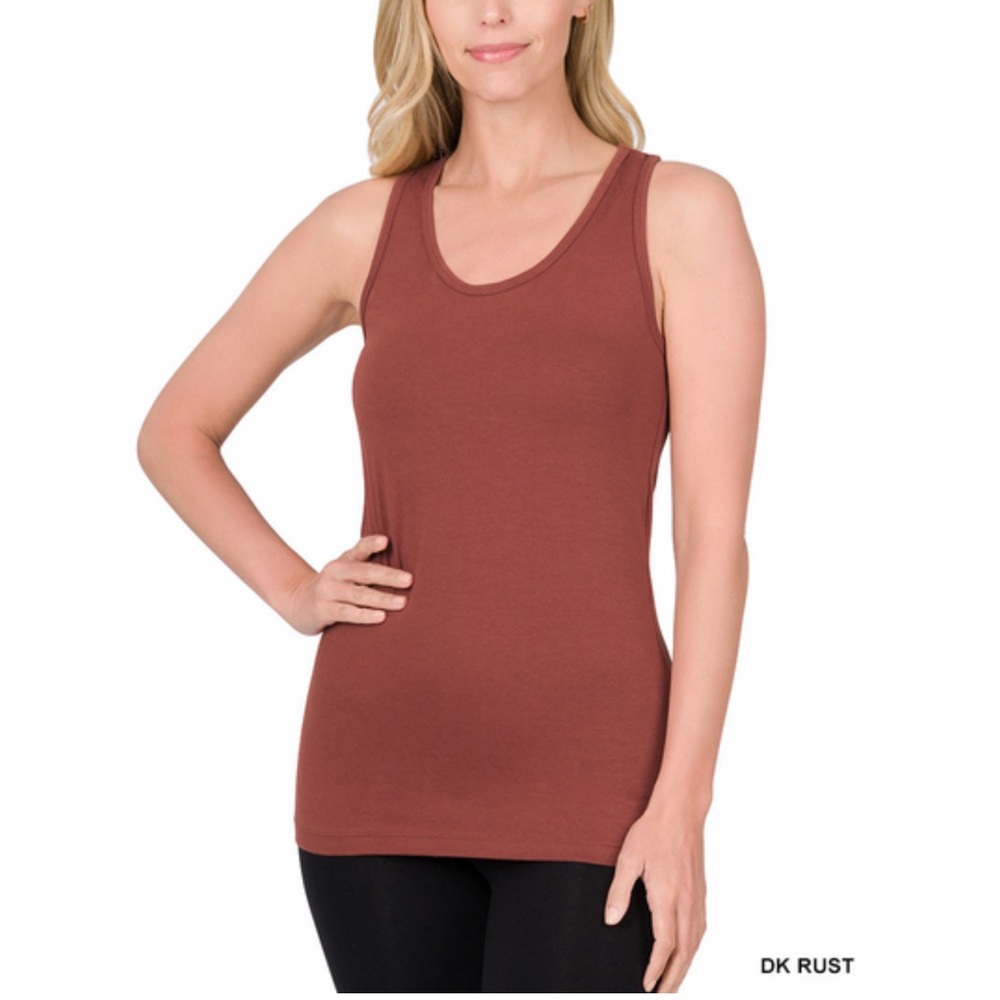 PLUS COTTON SPANDEX RACERBACK TANK